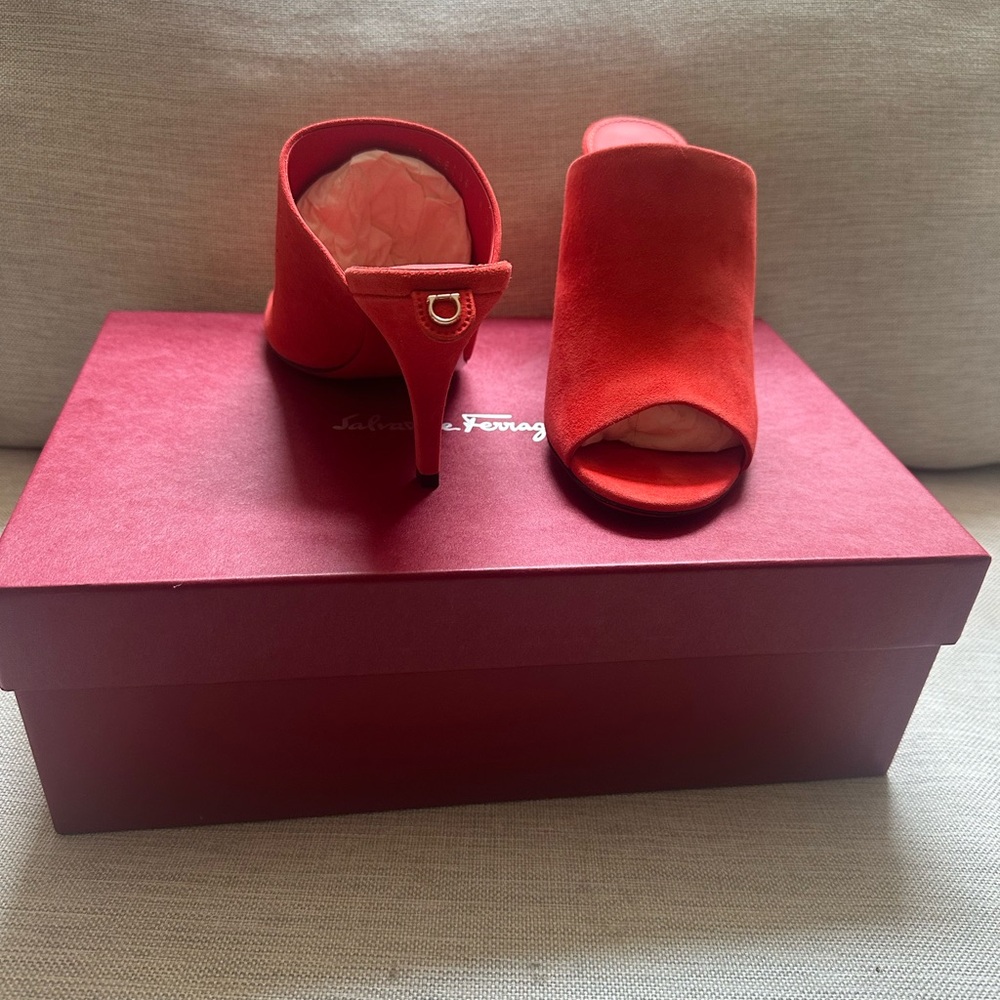 Salvatore Ferragamo Janine Suede Mules